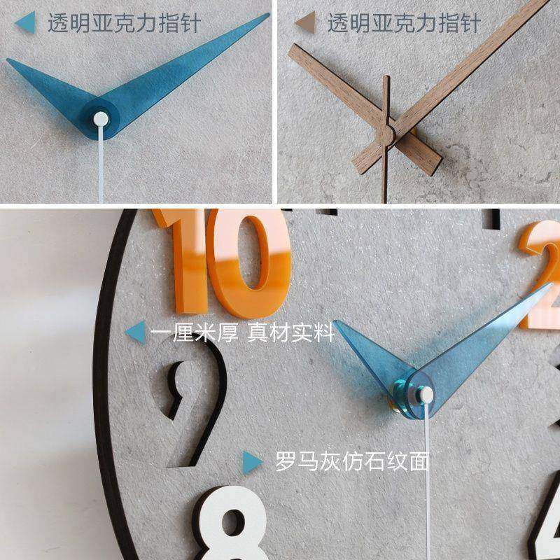 北用欧挂钟现代简客约NDD静音时钟家个轻奢厅卧室钟表性创意时尚