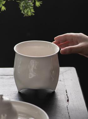 式草日水木灰建家28629用大容量茶洗釉茶渣废水缸陶瓷水盂功夫茶