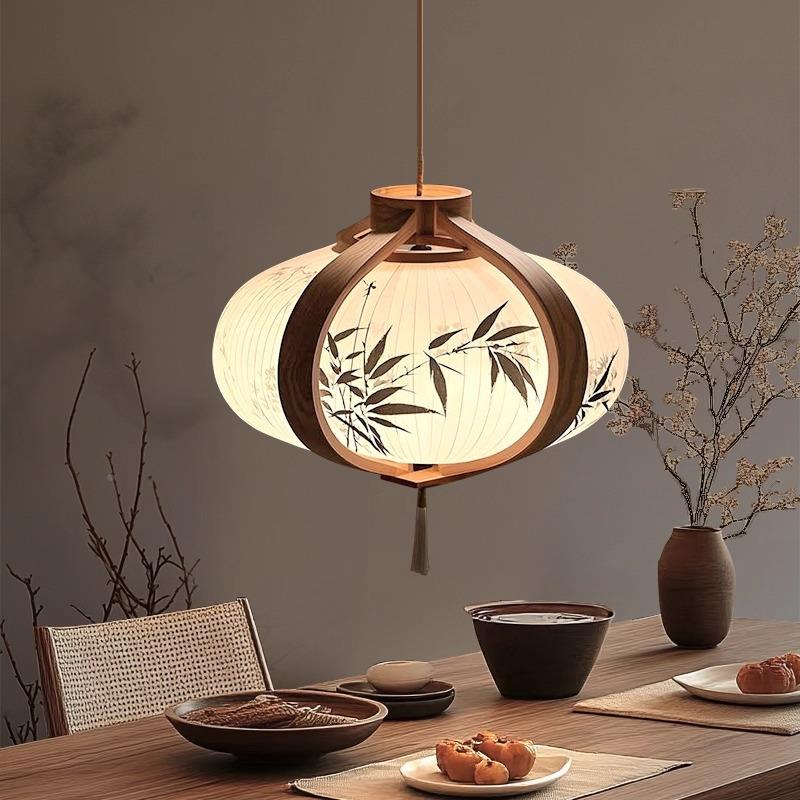 实宋代美学餐507吊灯中式复古禅客厅书房意卧室茶室木布艺氛围厅