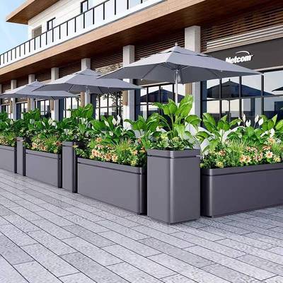 业户外锈钢花箱合商街不售楼部售楼部隔断花坛奶茶店铁艺灵圣019