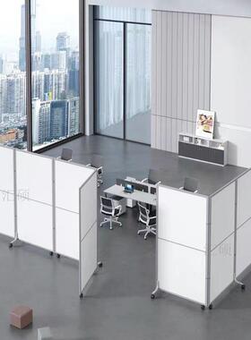 室屏风挡折办叠移动公推拉会议室商场工厂车间活动隔HS19328断间