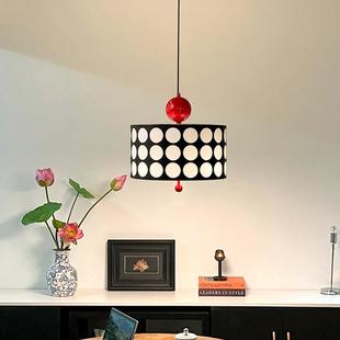 vntag15440e古奶i油风餐中厅吊灯法式 复古波点艺术c格子吧台餐桌