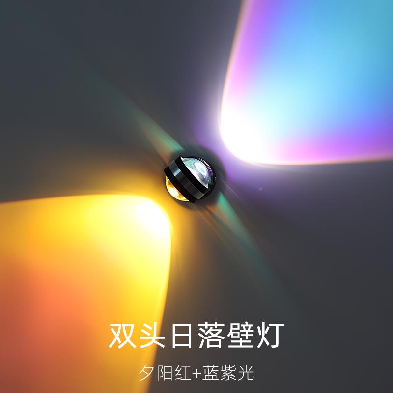 夕阳日落壁灯双客厅床沙发背墙装饰画SS61壁景灯头卧室氛围洗墙射