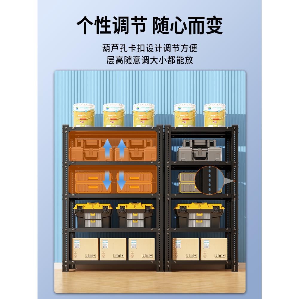 货架置架多层落地物家架用超市仓库铁子阳台递储物架仓MHT储快展