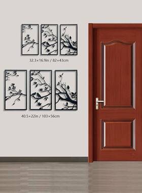 3个在子树枝上大属型金墙艺鸟术装饰叶与鸟金属装饰DJ-78262品悬