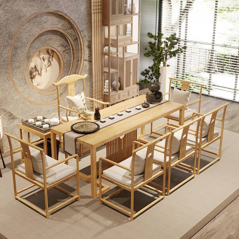 新中茶桌椅组实木茶几合桌客厅家用泡茶桌约简现代式禅意功夫FNX