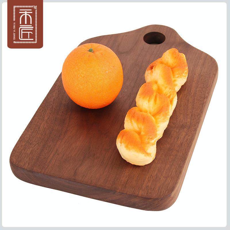 一木意一1395黑胡桃匠木菜板创木质砧水果案板料理面包板刻板字LO