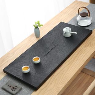 家用金石茶茶盘大小号石海乌单层排NZK水茶台夫功石茶盘现代简约