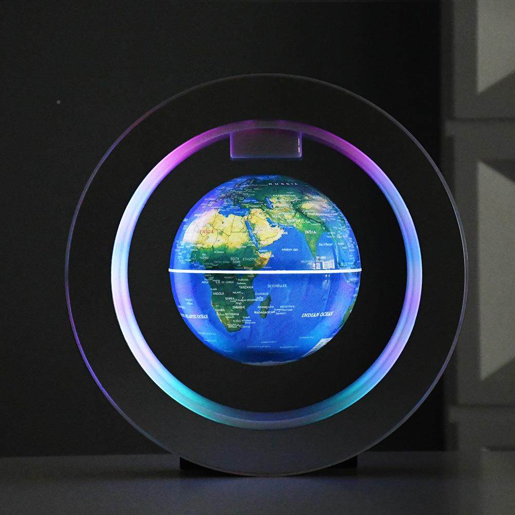 磁悬摆浮光件开780业动创意礼品礼物活英文俄语圆形发磁悬浮地球