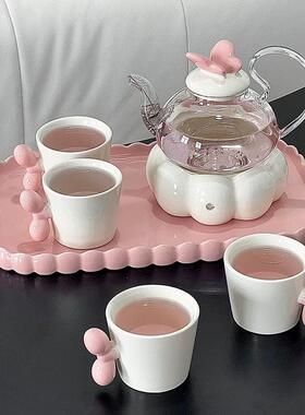 高颜值玻璃花茶壶套装花40614草水果茶茶具蜡茶热烛加下午茶壶花