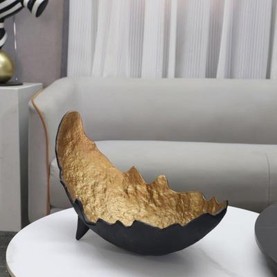 北创意高级欧感金色几何属托盘摆件1159客厅卧金室玄关酒店居家装