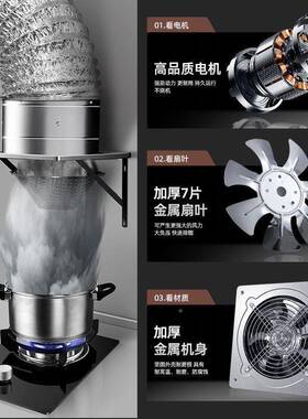 排气厨扇家用排房油烟强力DIK换气扇扇出租房排风抽风机换气扇大