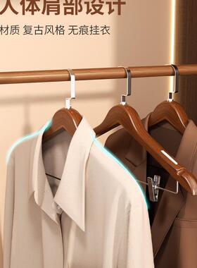 衣裤架裤夹合一实木F98T8M6T带夹子体套装汉服一马架面裙二无痕木