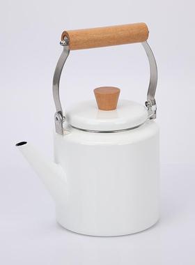 厂家应搪壶瓷木柄提梁2L高直壶茶开水壶水围供炉煮茶壶饭FDF店凉