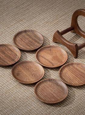 胡桃木创意茶垫家用茶39673道咖啡隔杯热垫套装杯杯垫木质茶杯垫