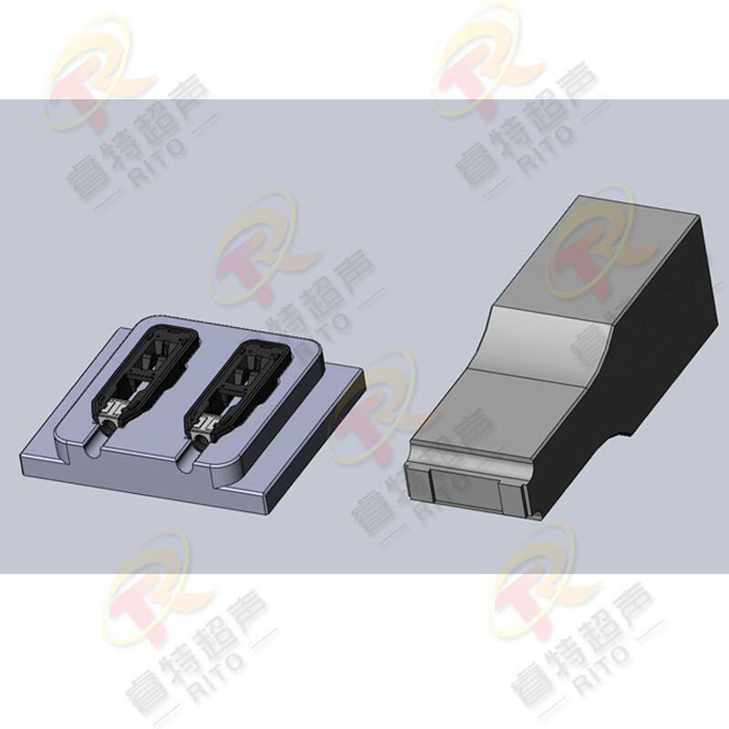 15K光伏接线盒超声波焊接模具一出二超声波塑料焊接工装制造设计