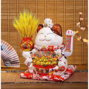 工JYM-A20-厂居饰隆品自动摇生手招财猫摆件意兴大号乔迁礼品发家