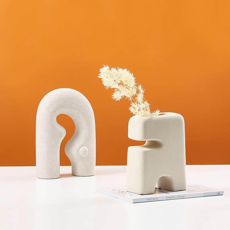 北欧极客简风抽家象新奇特陶瓷小FEH花瓶样板房会所居厅桌面创意,橡塑材料及制品,工业陶瓷,淘宝优惠券,粉丝福利购,淘宝优惠卷