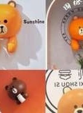 网红卡通布朗熊壁挂立体雕塑手工玻璃钢现代壁饰门头装饰