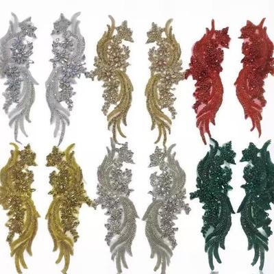 2个价爆款手钉珠尾形玻璃钻D凤IY钻链礼服件工头配饰胸xz0001贴立