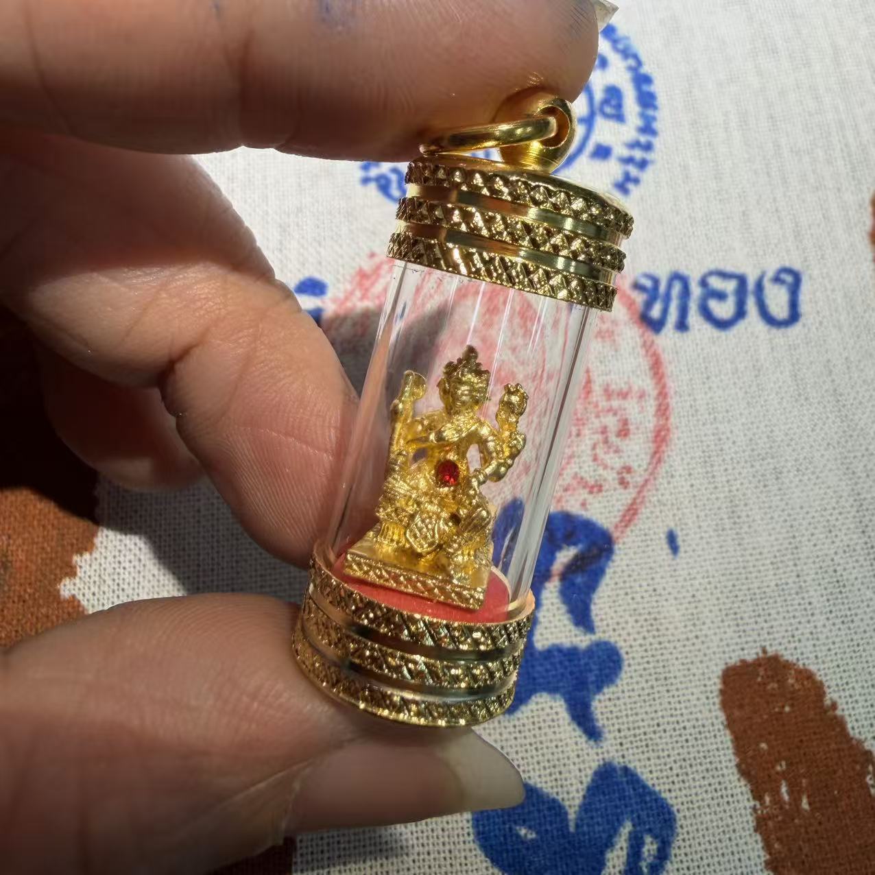 泰国佛系牌四面符管原庙真品泰牌