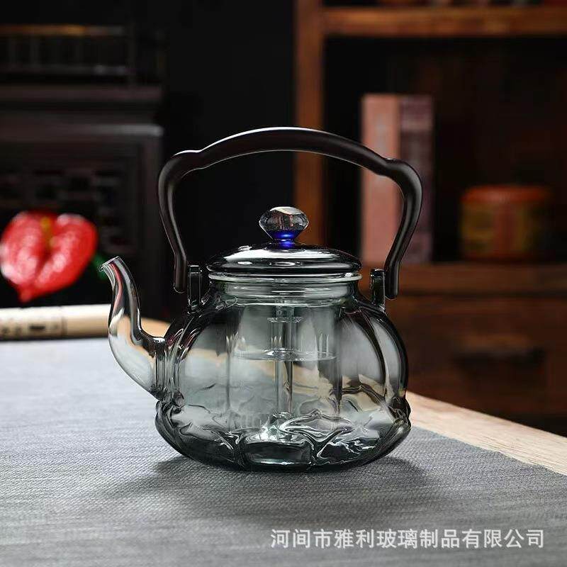 高硼硅玻璃提梁壶耐高温耐热电陶炉煮茶壶家用加厚简约烧水泡茶壶