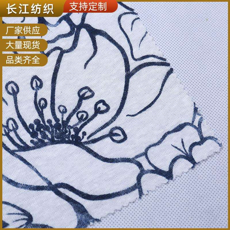 新款亚麻印花布料现货亚麻印花量大从优