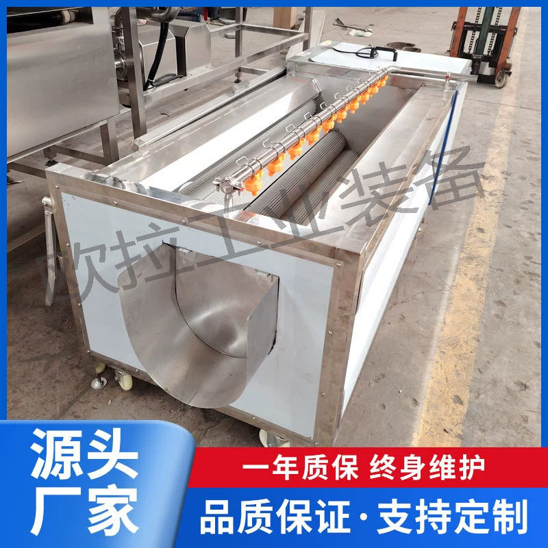 海蛎子全自动毛辊清洗机芋头花生洗泥去皮设备荷叶粽叶清洗机器
