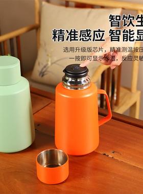 19863不锈钢钢炮小焖茶壶车载显温壶保温简约手柄焖泡壶热水壶