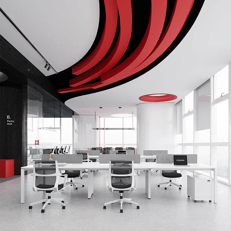 办公员桌椅组合简约XBZ006现代办公室职工白色2/4/6双脑人位电桌,商业/办公家具,办公电脑桌,淘宝优惠券,粉丝福利购,淘宝优惠卷