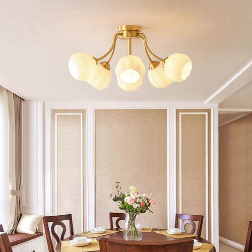 铜客厅吸顶灯现代简约大全21992气餐厅灯室吊灯主灯025新款创意灯
