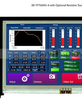 4.3寸TFTLCD彩色晶显屏配SSD1963控示板/并口/XDG制液可配触摸屏