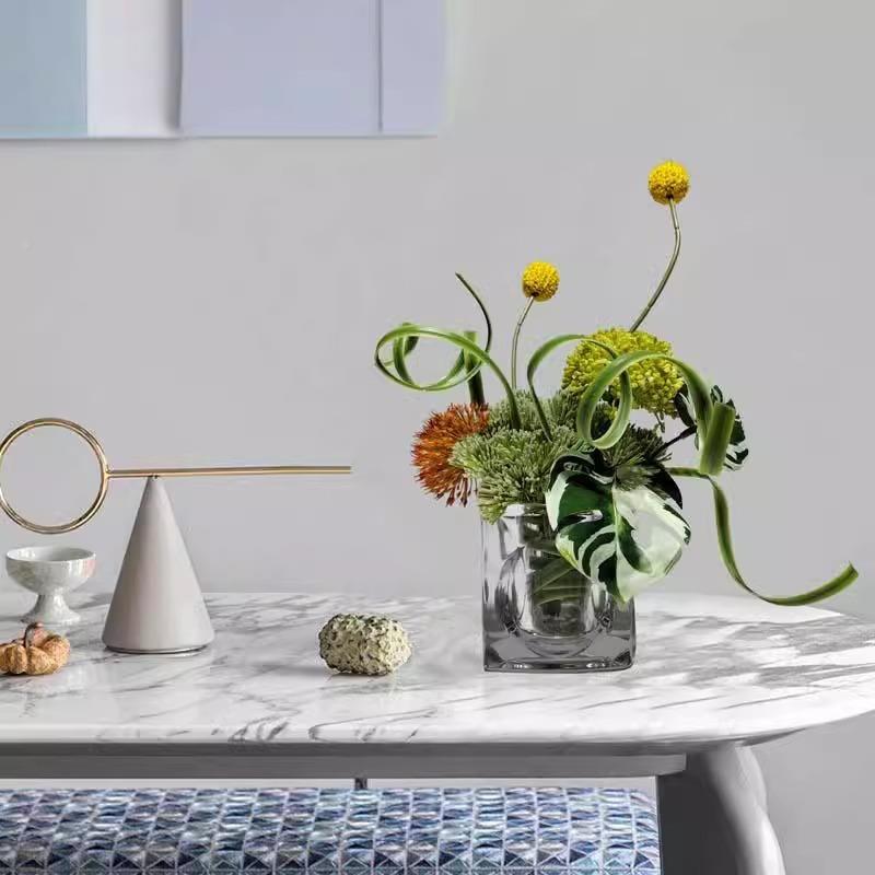 现代轻奢风房档花器仿真922花艺摆件样板洽谈桌高假花摆绿植装饰