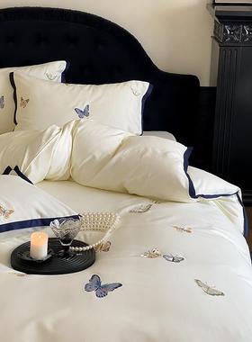 四件套A类母婴级1冬00658支全棉加厚磨秋季毛纯棉公主上风刺绣床