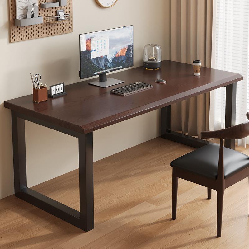实木电脑桌竞简约双人学桌台桌式家用书桌电长条桌子办公GBX工习