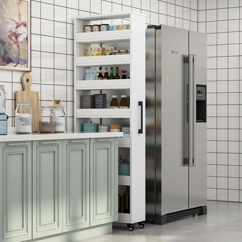 厨房冰箱隙置物柜边柜置物架抽拉式收1纳柜杂夹缝柜物窄缝缝柜隙