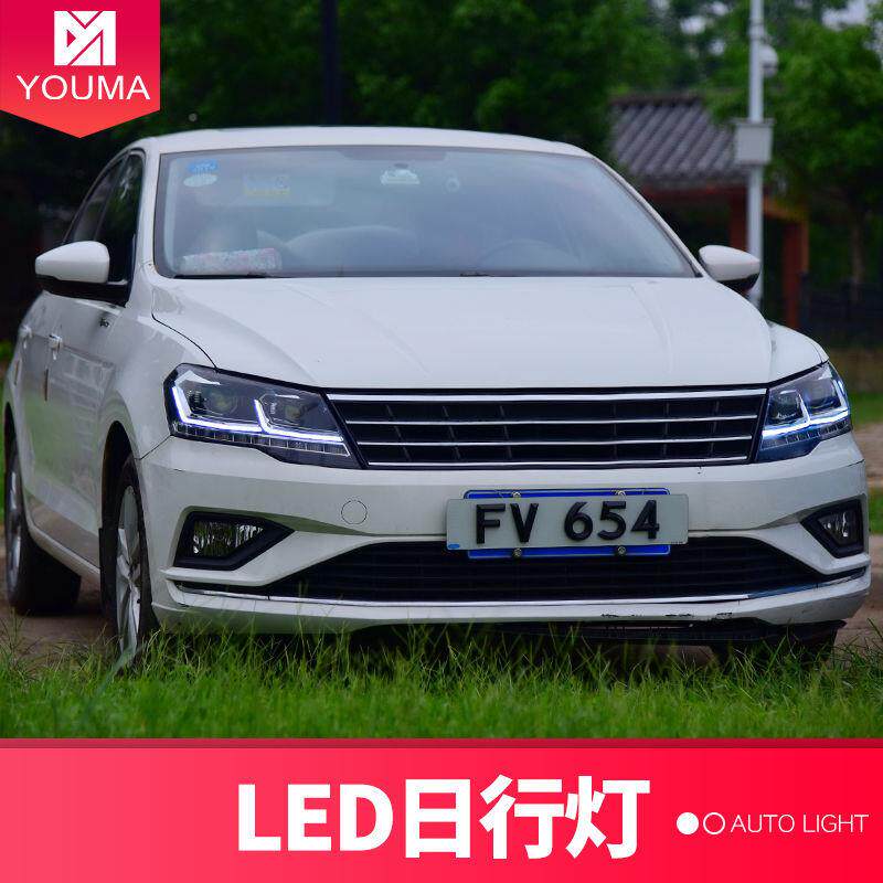 专用于大众捷达大总成17改款装ED大灯LEDHWZ日灯行L灯LED流光转向