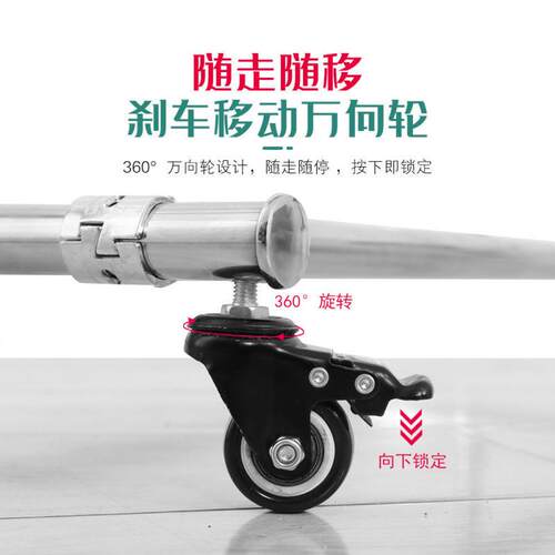 锈钢移动拖架落家地式把放扫把不拖布用清洁工具地拖收纳置物j345