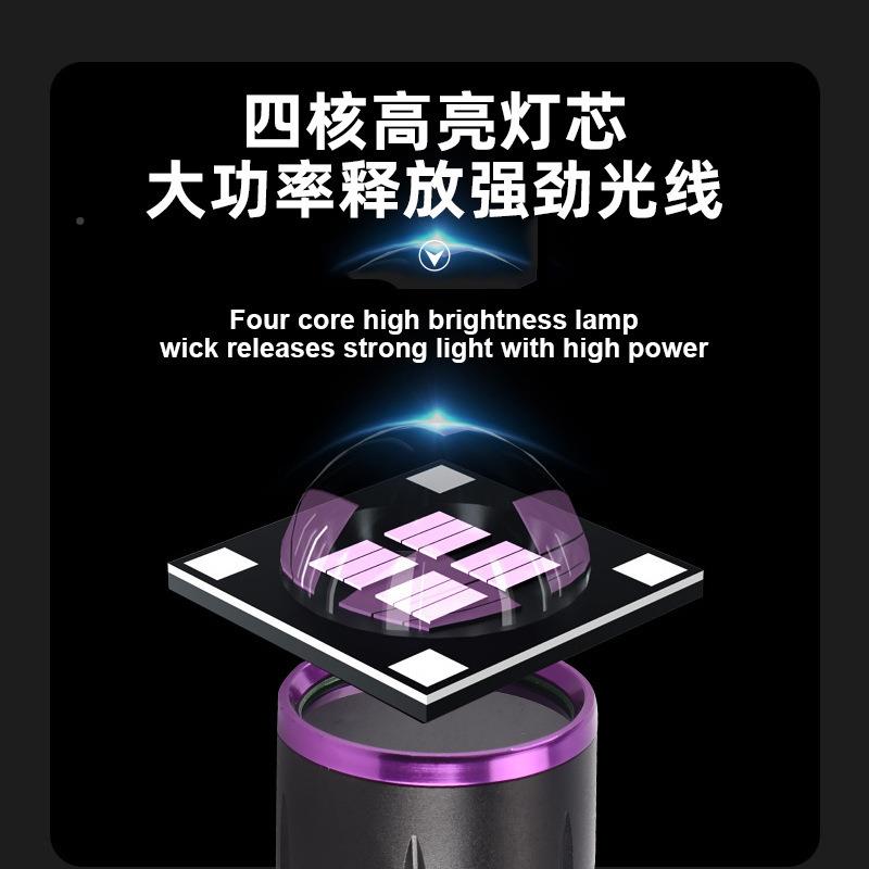 伍德氏UV固化黑鉴365nm荧光检测紫光酒定灯手电烟专DAV用验钞防镜