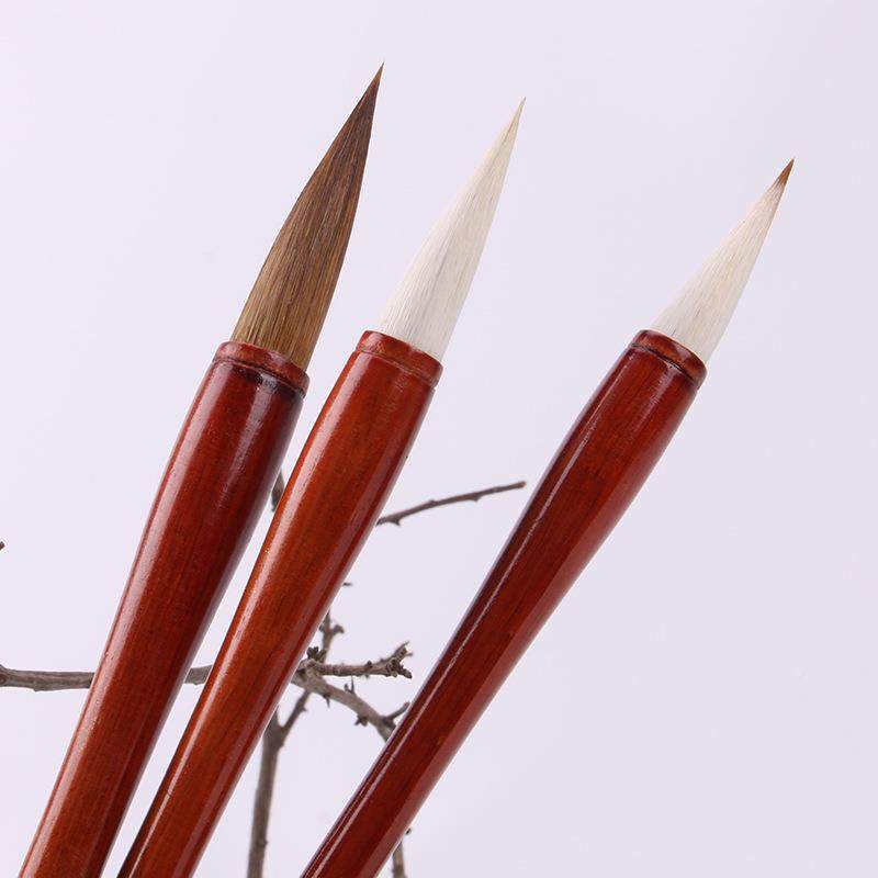 诺诗诺毫足知常乐大中小楷文狼羊毛笔套装兼毛笔成人初学者房四宝