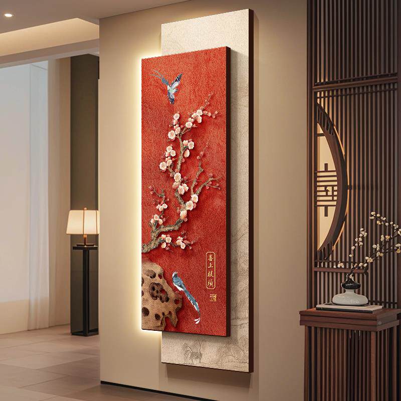 喜上XL-82362尽枝新头式玄关装饰画花鸟过道走廊头挂画寓意好中入