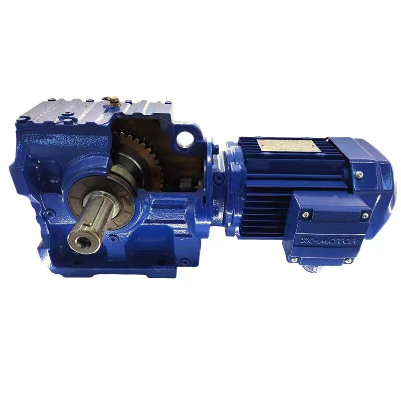 SAT47带扭轴力臂心斜空齿轮蜗杆减速机卧式SAT47蜗变速器