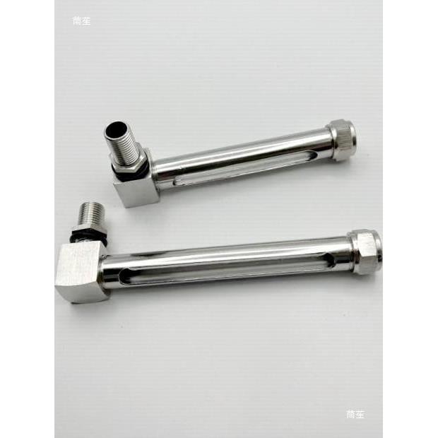 锈钢管状油L型液不位计油标位示器长指形视窗油位镜M12M16G1th$*&