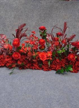 婚庆道具拱路引现花排装饰婚礼红场布置色花排婚庆用品WGA婚庆门