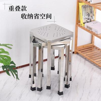 KJ---007L7304厚不锈钢凳子食堂车间流水线凳前方凳加实验矮凳子