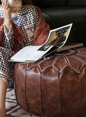 摩洛哥用坐墩打坐想246大坐家榻榻米垫子懒人圆形垫蒲团冥坐垫套