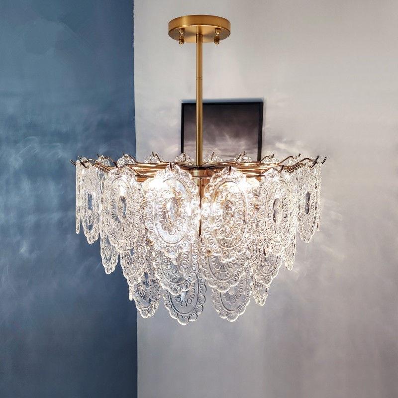 美式复古吊餐灯卧法式宫厅廷风格意大利艺术玻璃轻奢室客厅FQS灯