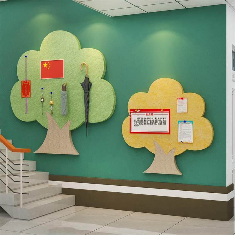 许心示MNT愿树形毛毡照片展教室布学置装饰班级化黑板报文墙贴小
