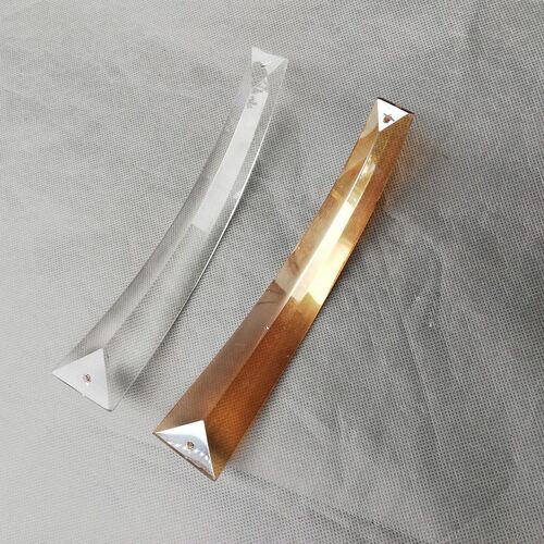 190MM高顶透明长条三角弯条酒店客厅卧室床头水晶吊灯饰配件DIY