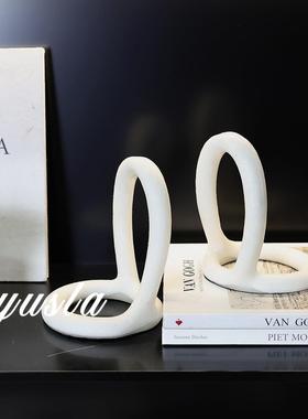 现代简约树脂BYN书书挡玄立关柜样板电视柜间客厅书柜房软装饰品